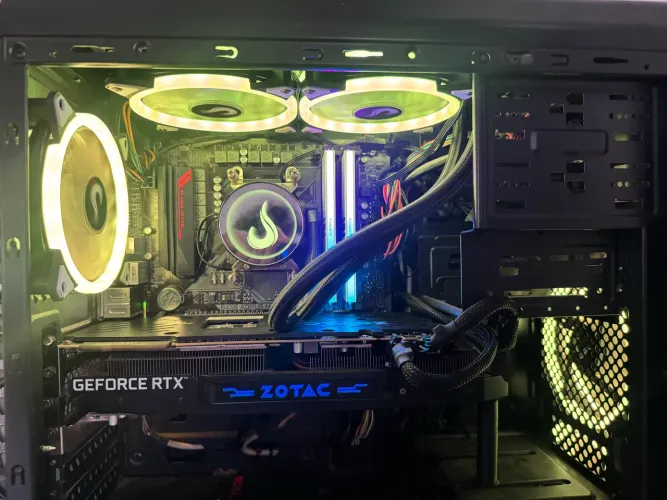 Kit Ryzen 7 5700G com 32GB de RAM Asgard valkyrie 3200 CL 18 e Placa mãe B450 Aorus