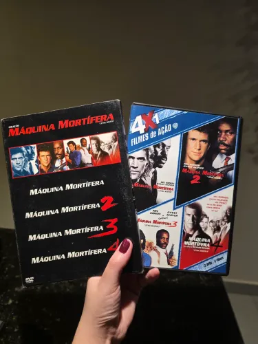 DVD Coleção Máquina Mortífera 1 a 4 com luva