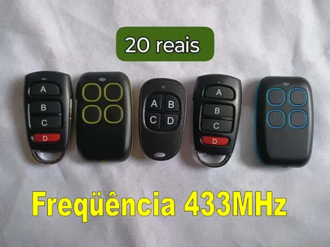 Controle De Portão Residencial Clonável 4 Botões 433mhz