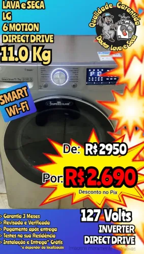 LAVA e SECA LG WI-FI 11.0Kg SMART tudo funcionando (Leia o anúncio) entregamos*