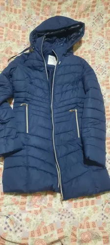Casaco longo puffer safira