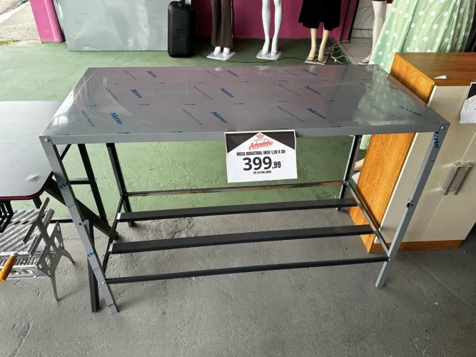 Mesa industrial inox 1,20 x 50