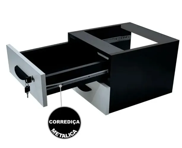 Gaveteiro de mesa suspenso