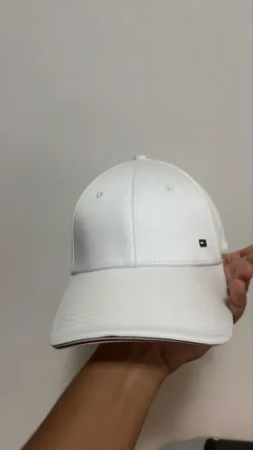 Boné da tommy Hilfiger logo bordado branco 