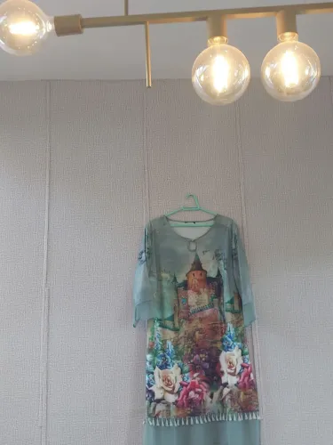 Vestido fluído estampa mística