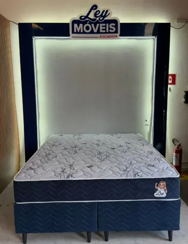 Cama ouro queen blue _ Brinde travesseiros!