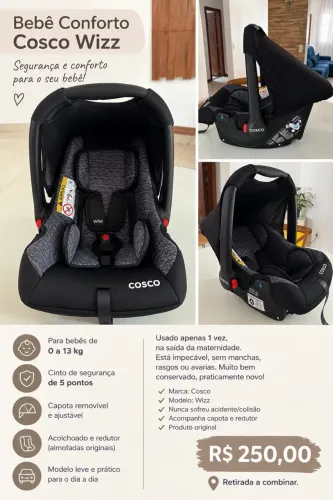 Bebê Conforto Cosco Wizz - Impecável