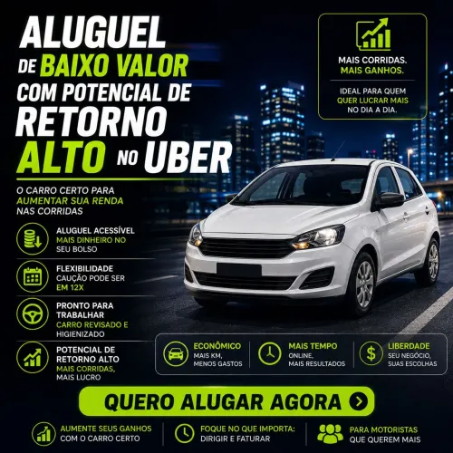 Aluguel para motorista de app