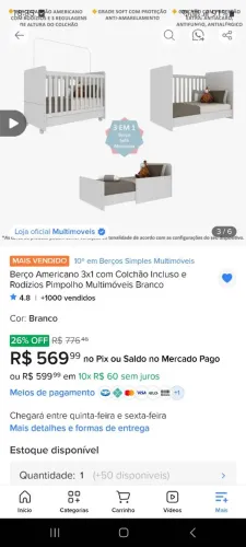 Berço americano 3x1