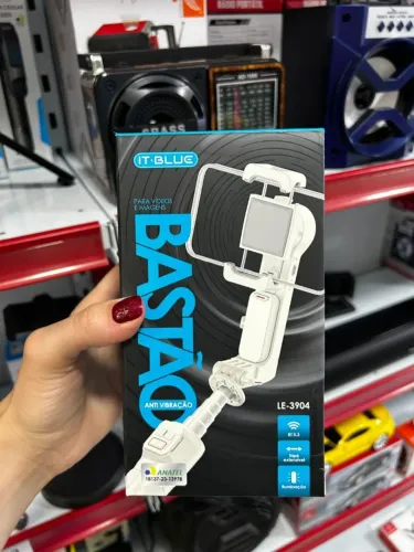 Tripé Gimbal Estabilizador Anti Vibração de Celular