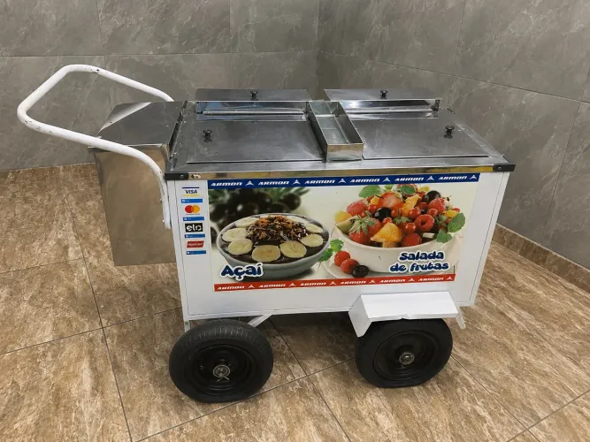 Carrinho 2 em 1 açaí e salada de fruta!