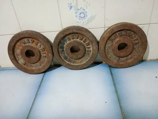 kit 3 anilhas de ferro metalmiz