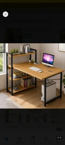 Mesa de escritorio com estante embutida 1.20cm