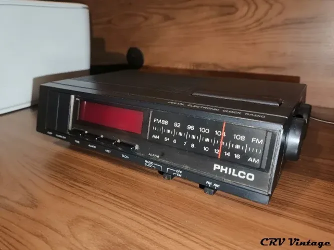 Rádio Relógio Vintage Antigo Philco PR2502 - AM/FM