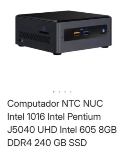 Computador Mini PC Intel NUC - 8GB RAM e SSD 240GB