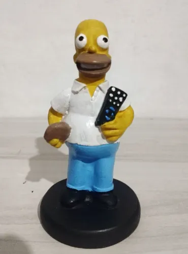 Boneco Miniatura Homer Simpson - Estatueta em resina 12cm