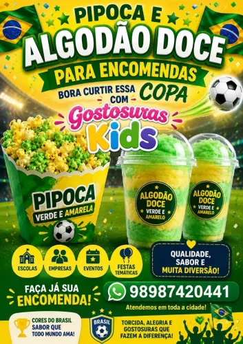 Pipoca e algodão doce
