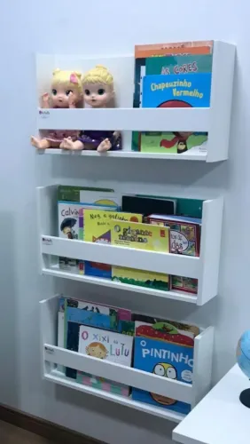 3 Organizadores de livros 60 cm comprimento