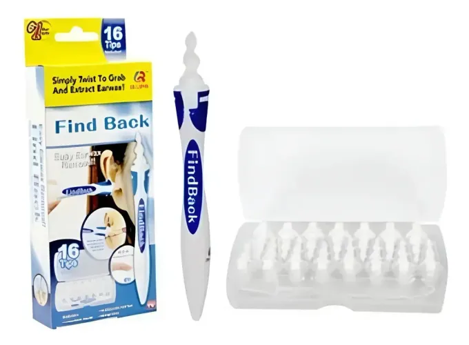Limpador de Ouvido em Espiral com 16 Pontas Silicone