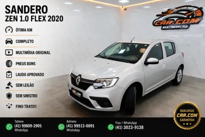 Renault Sandero Zen Flex 1.0 12V 5P Mec. 2020