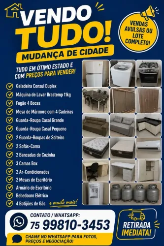 VENDO TUDO (móveis e eletros)