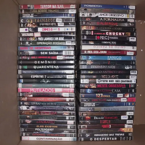 lote com 60 filmes em dvd