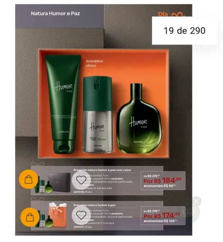 Kits masculinos ate 40% desconto