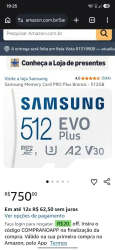 Sd 512G Samsung Evo Plus Gold