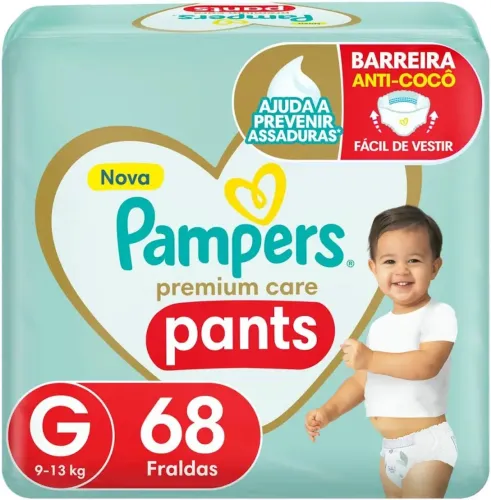 Fralda Pants Pampers premium care G 