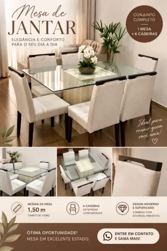 Mesa de Jantar Muito bem Conservada !