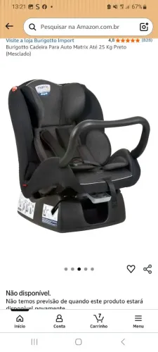 Cadeirinha reclinavel infantil