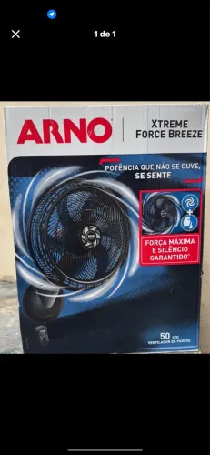 Ventilador de Parede Arno Xtreme Force Breeze 50cm VB51, 126W, 6 Pás, 3 Velocidades
