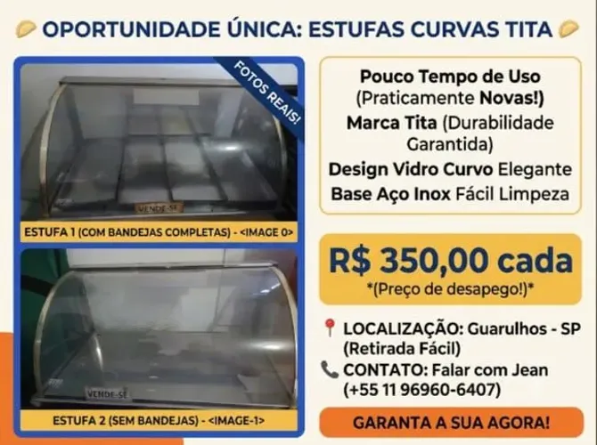Vende se duas estufas quentes