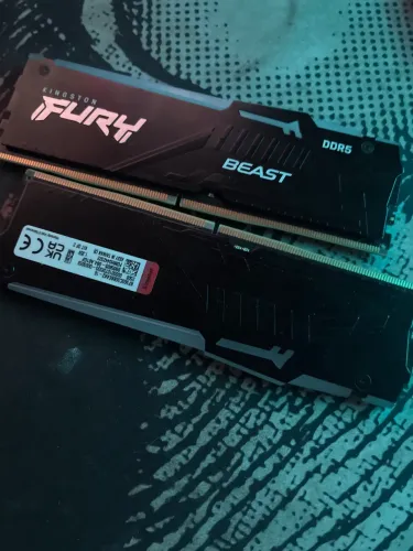 Memória ram kingston fury rgb 2x8gb, (16gb) 6000mhz expo cl36