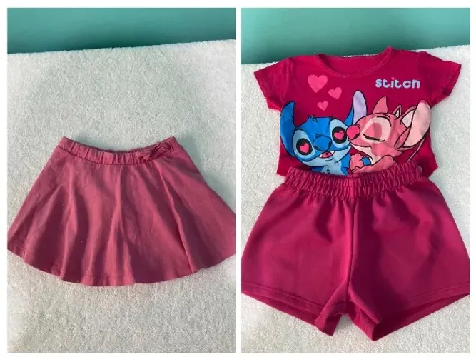 Conjunto infantil stitch + Brinde 