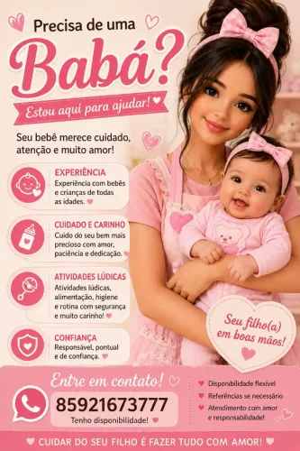 Sou babá tenho disponibilidade