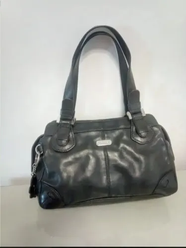 Bolsa Kipling Original de Couro Preta