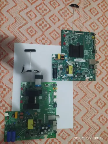 2 Placas principal + fonte combinada de TV Smart LED