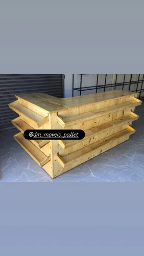 Balcão caixa pallet rústico 2 metros