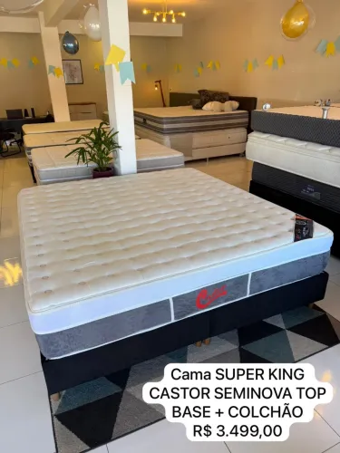 Cama box SUPER KINH CASTOR SEMINOVA TOP - ENTREGO 