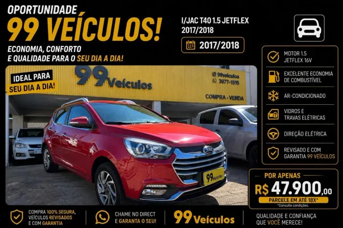 JAC T40 1.5 Jet Flex 16V 5P Mec. 2018