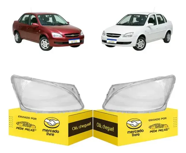 Lente Farol Chevrolet Classic 2011 12 13 14 15 2016 Nova Par