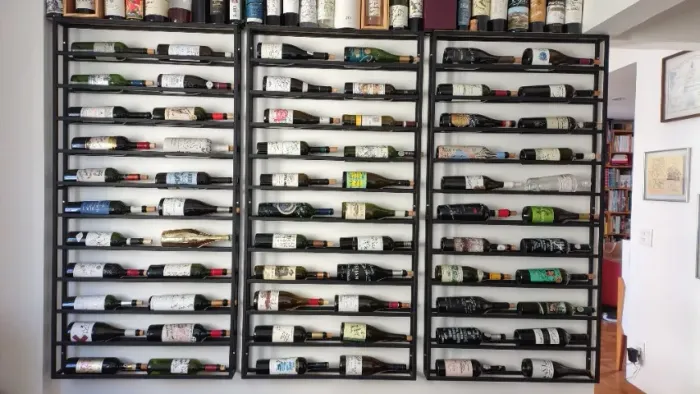 Adega De Aço Metalon - Suspensa - Para Vinhos - 22 Garrafas