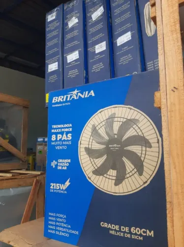 Ventilador Parede Britânia Oscilante Turbo 8 helices