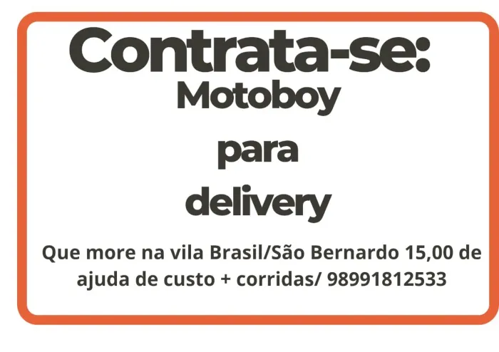 Procura - se motoboy 