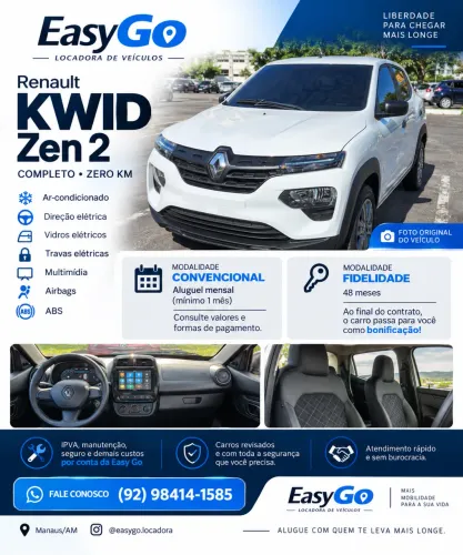 Renault Kwid Zen 1.0 Flex 12V 5P Mec. 2026