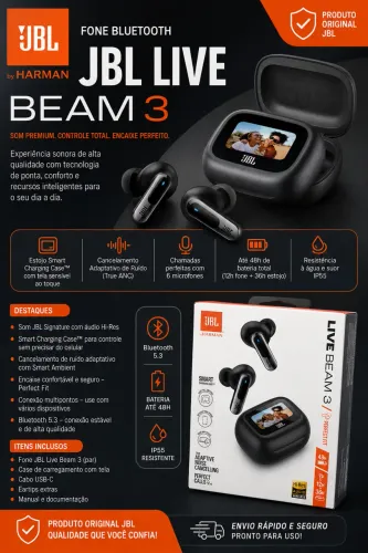 JBL Live Beam 3 - Fone Bluetooth