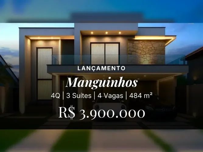 Oportunidade única: casa com 4 suítes em Manguinhos, Serra/ES