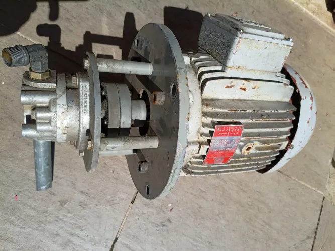 Barbada motor elétrico trifásico com bomba de óleo.