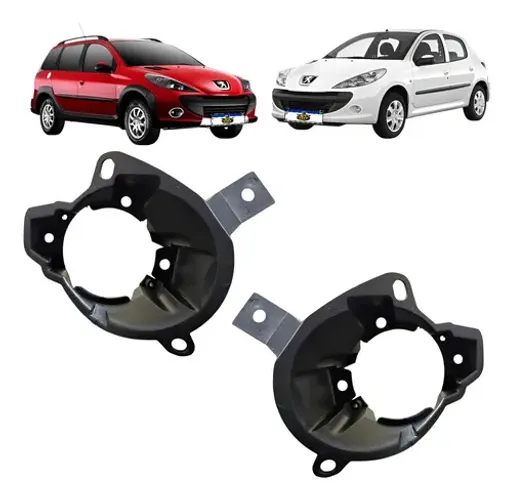 Par Suporte Farol Milha Peugeot 207 Sw 2012 A 2015 Cristal